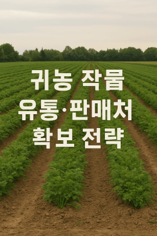 귀농 작물 유통&middot;판매처 확보 전략 : 로컬푸드부터 온라인까지