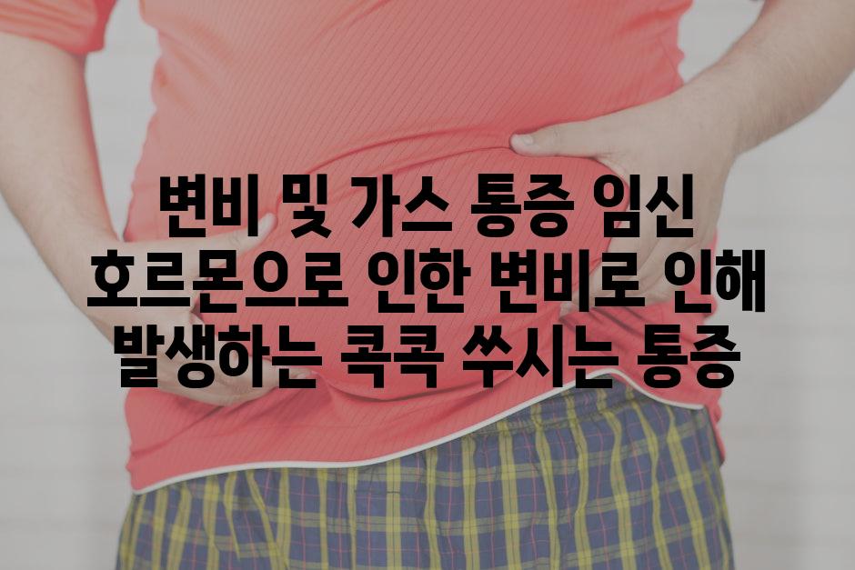 변비 및 가스 통증 임신 호르몬으로 인한 변비로 인해 발생하는 콕콕 쑤시는 통증
