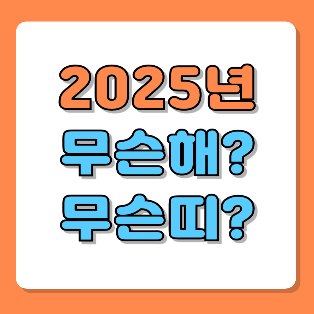 2025년 무슨해 무슨띠 운세와 의미