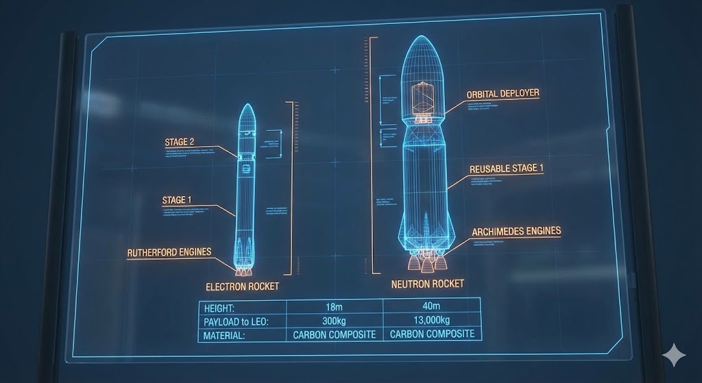 일렉트론 로켓과 뉴트론 로켓구조 비교