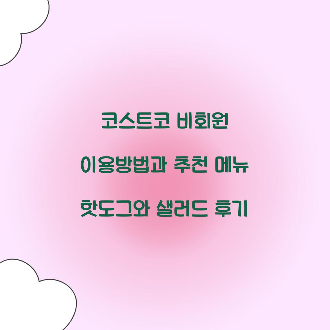 코스트코 비회원 이용방법