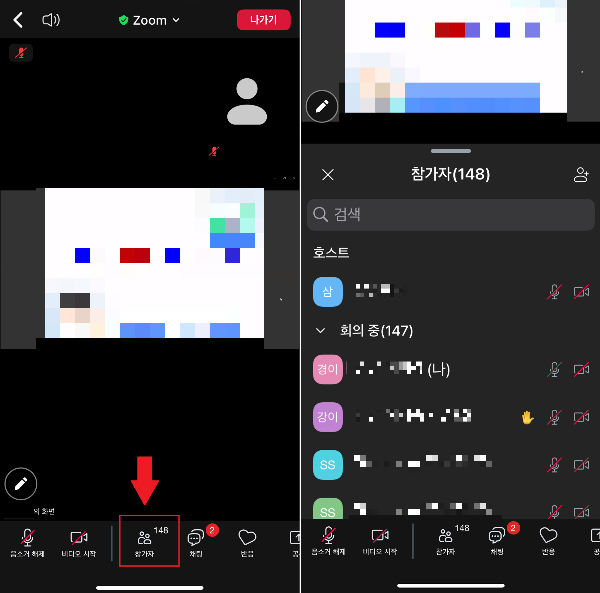 줌 회의 참가자