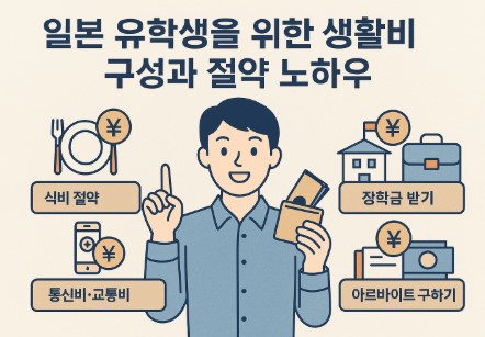 일본 유학생을 위한 생활비 구성 사진