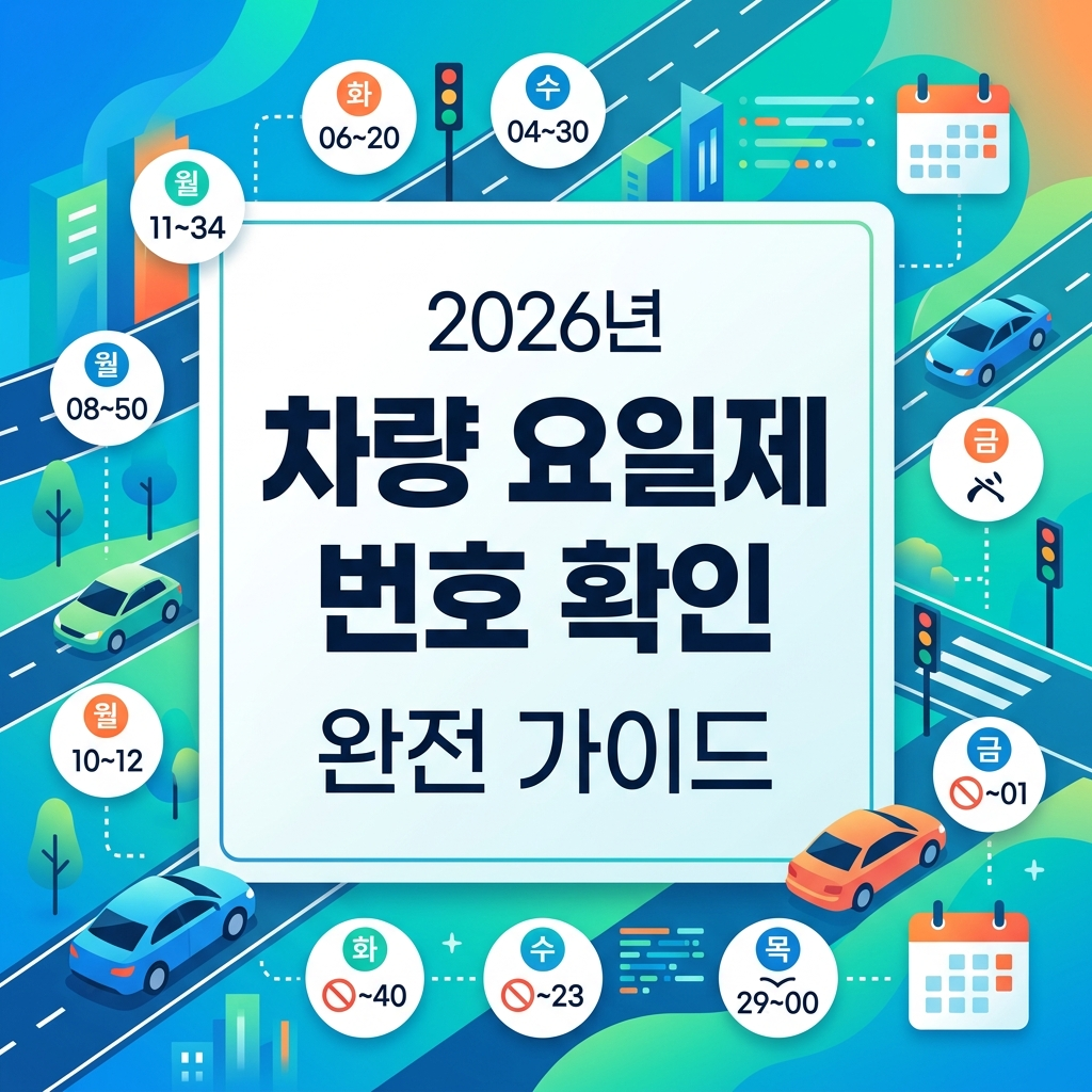 2026 차량 요일제 번호 확인 완전 가이드