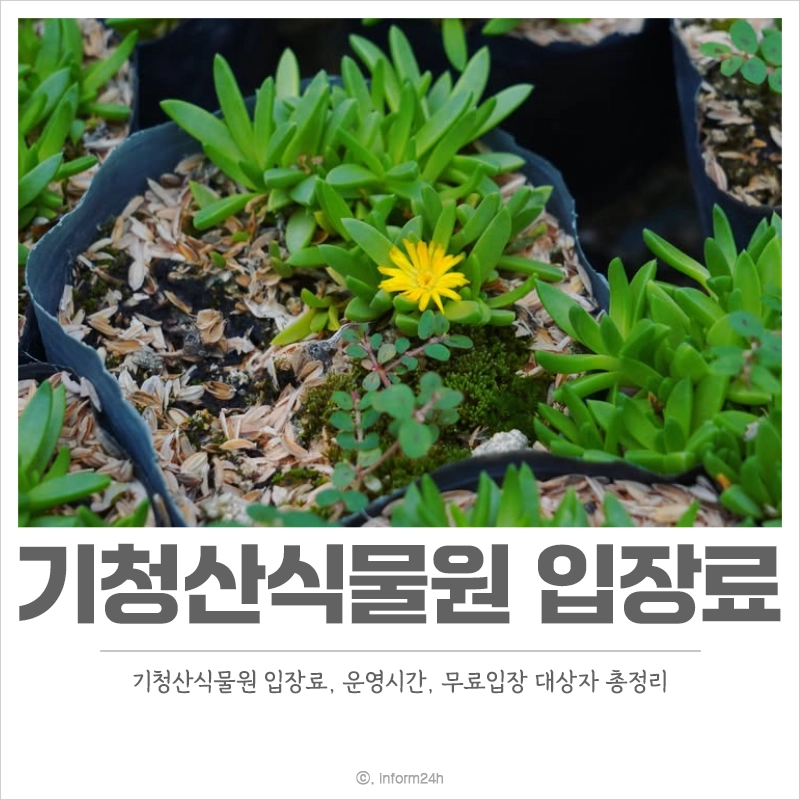 기청산식물원-입장료-무료입장-운영시간