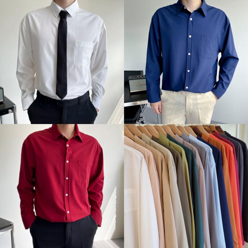 남자 셔츠 남성 와이셔츠 옥스포드 셔츠 빅사이즈 링클프리 스판 구김없는 남방 오버핏