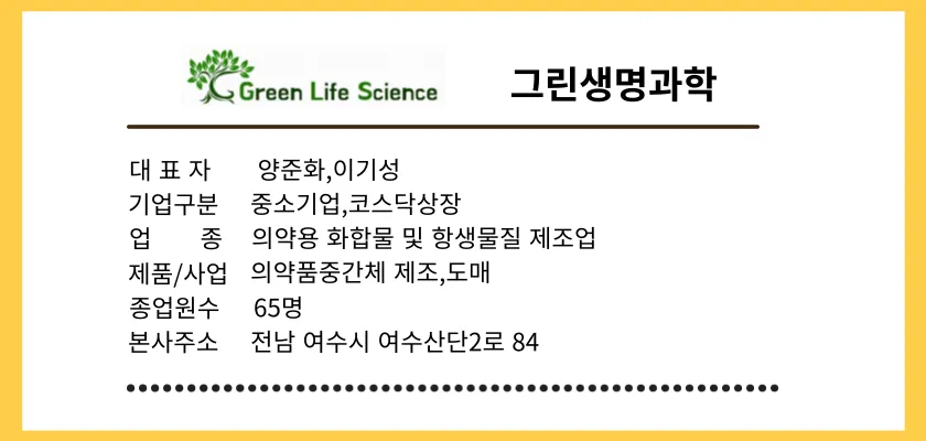 그린생명과학-기업개요