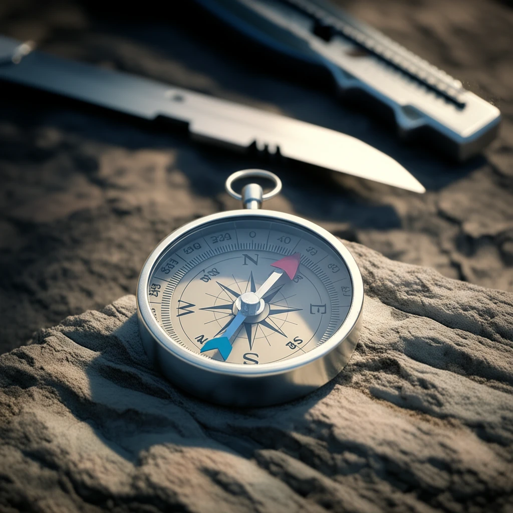 나침반 알파벳 표기 해석과 목적지 설..