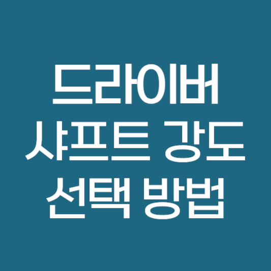드라이버 샤프트 강도 선택 방법 ❘ 길이 소재 스윙 스타일