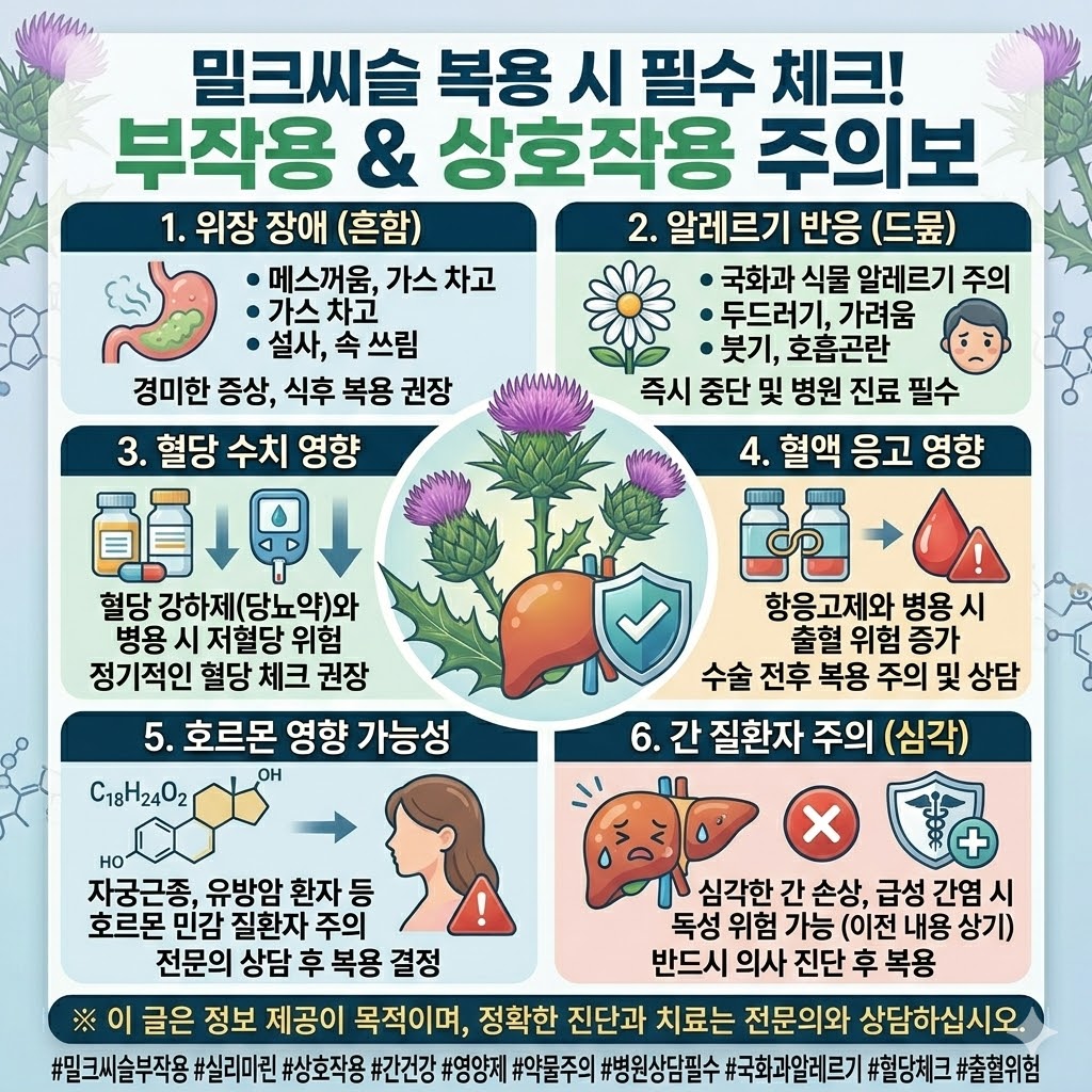 밀크시슬 효과 부작용 및 복용법