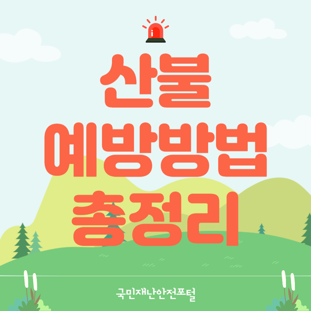 산불 예방방법 총정리