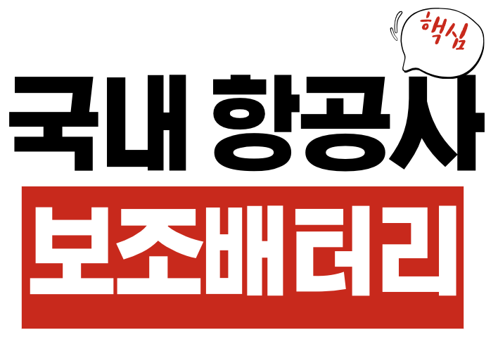 국내 항공사 보조배터리