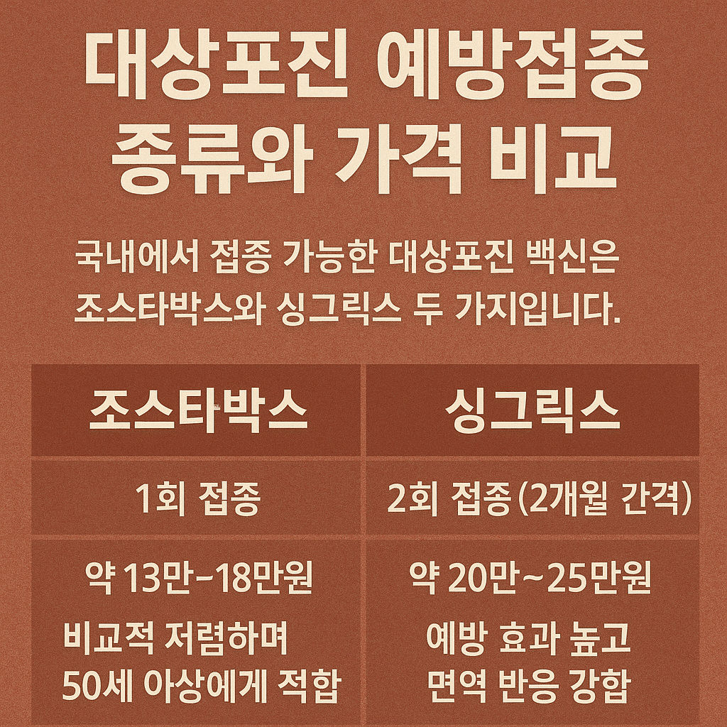 대상포진 예방접종 가격