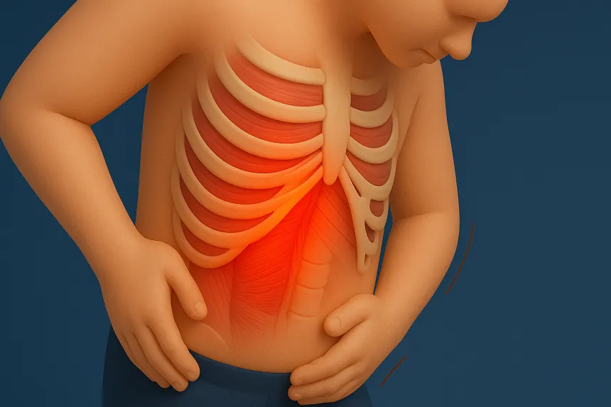 오른쪽 옆구리 통증 의심되는 병