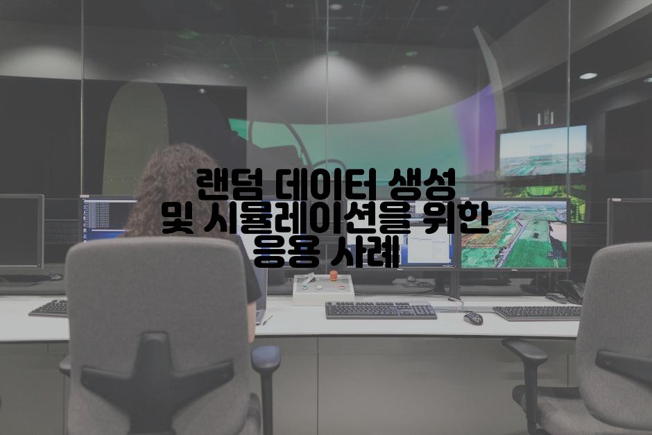 랜덤 데이터 생성 및 시뮬레이션을 위한 응용 사례