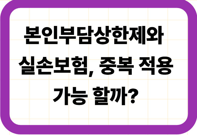 본인부담상한제와 실손보험, 중복 적용 가능 할까?