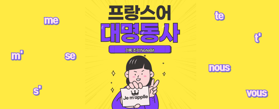 프랑스어 대명동사 규칙과 사용법을 정리한 학습용 예문 이미지
