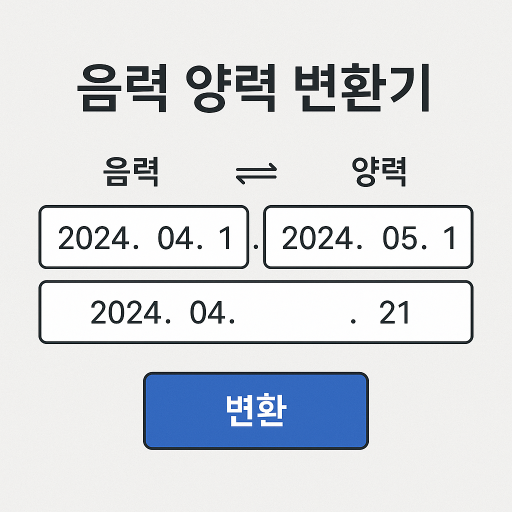 음력 양력 변환기