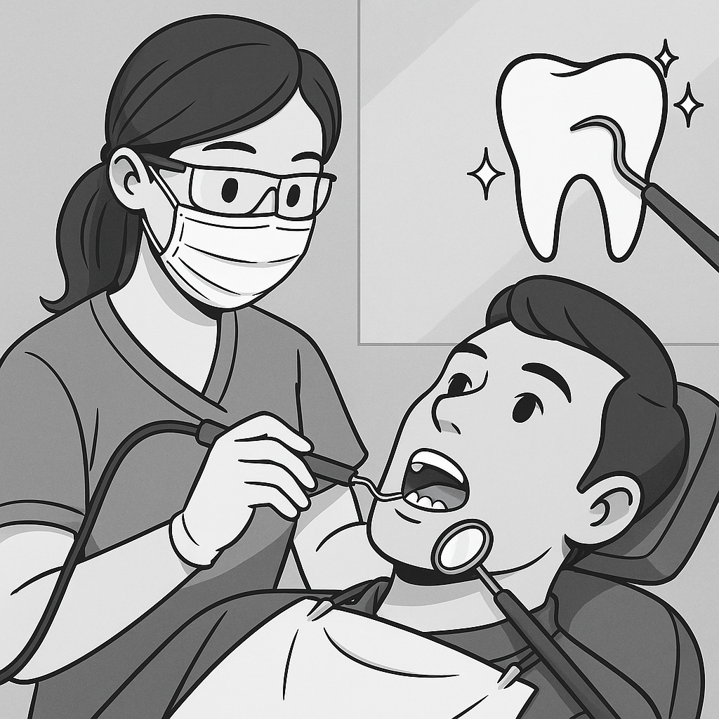 치석 제거 전후 비교 사진