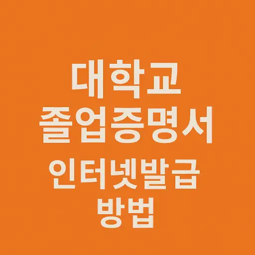 대학교 졸업증명서 인터넷발급 3분컷