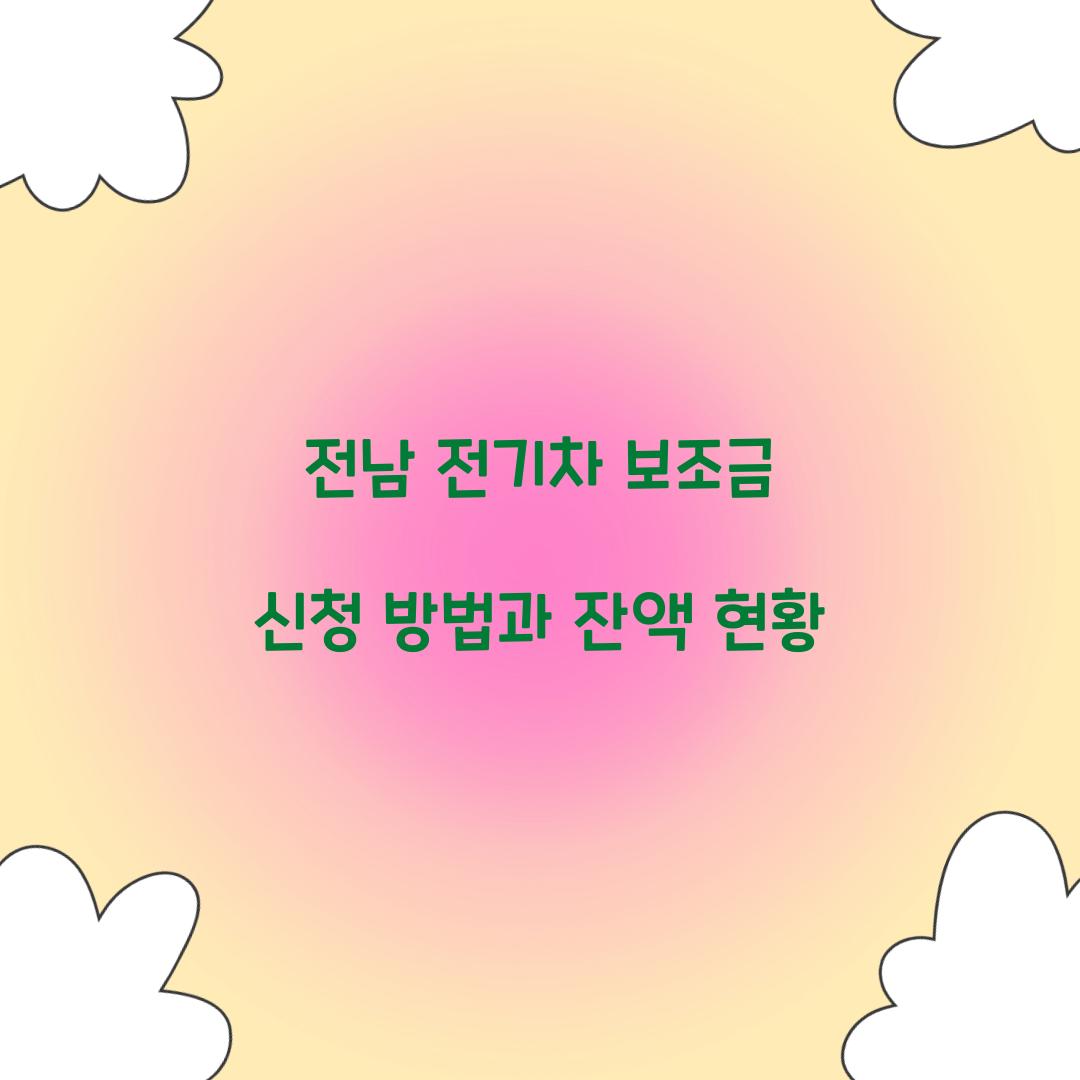 전남 전기차 보조금