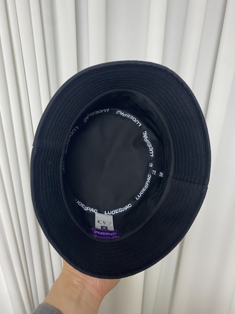 루오에스펙 오버핏 라인 버킷햇 블랙