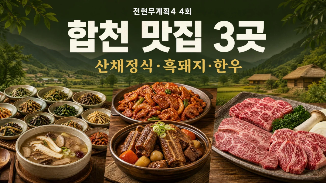 전현무계획4 4회 합천 맛집 삼일식당 보성식당 합천삼가명품한우 안내 이미지