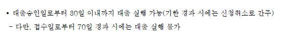 대출승인일-30일이내-대출실행