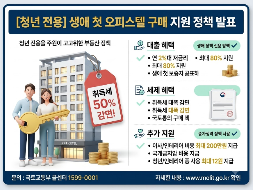 청년전용 오피스텔 취득세 감면