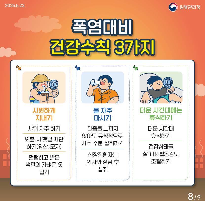 온열질환 예방 3대 수칙