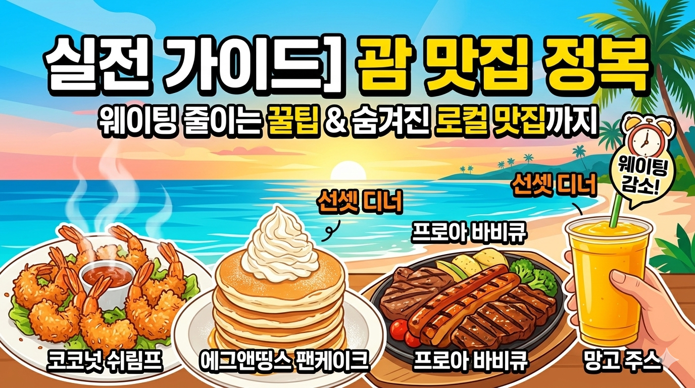 실전 가이드] 괌 맛집 정복: 웨이팅 줄이는 꿀팁부터 숨겨진 로컬 맛집까지