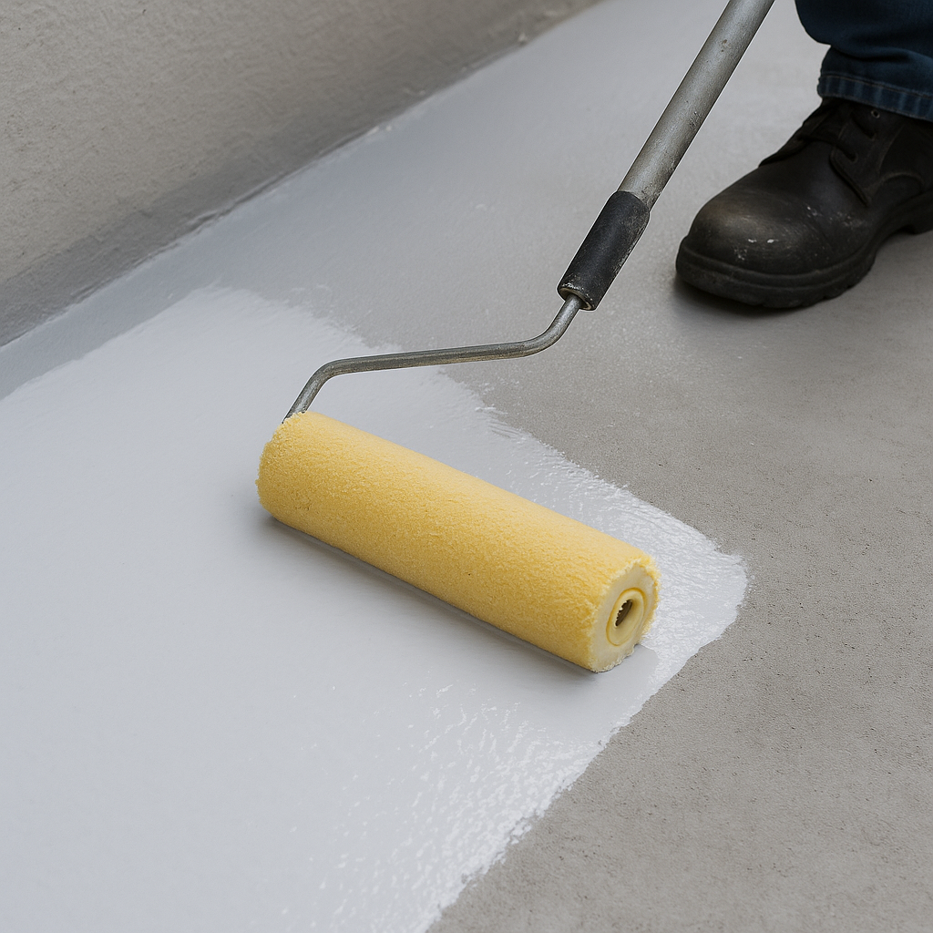 우레탄 방수 시공 모습