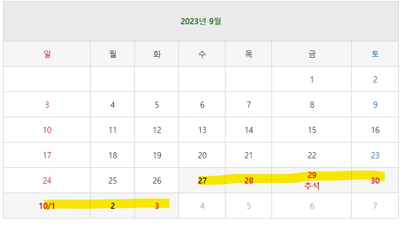 추석기차표 예매대상기간