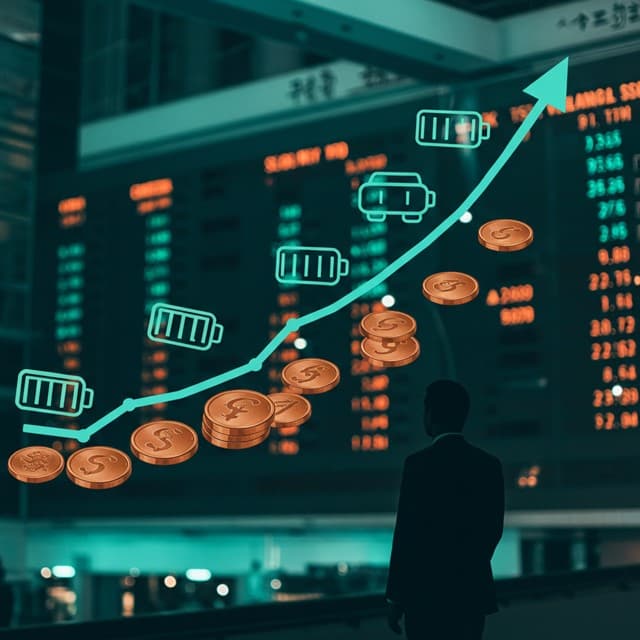 코스피와 2차전지·구리 강세를 상징하는 메인 이미지