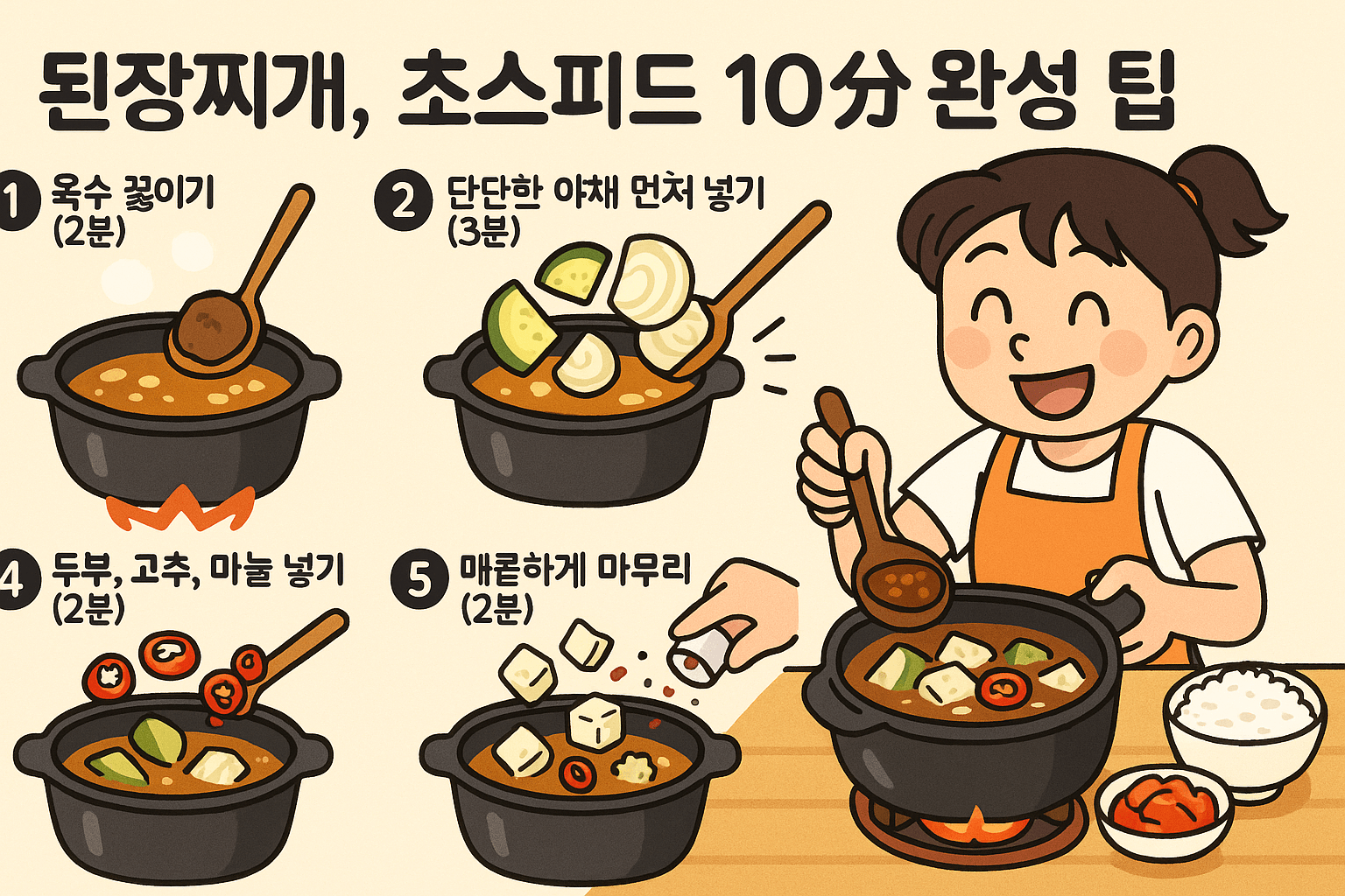 된장찌개, 초스피드 10분 완성 팁