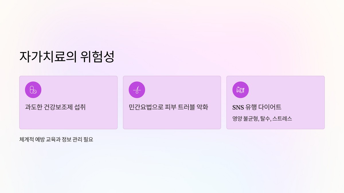 자가치료 실태와 부작용 사례