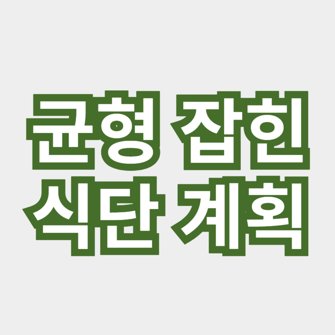 건강한 다이어트: 영양소 균형 잡힌 식단 계획하기