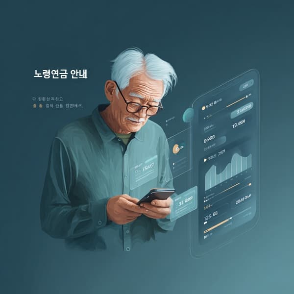 노령연금 수급 조건과 구조를 보여주는 이미지