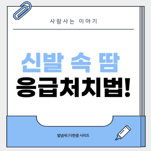 신발 안에서 땀이 찰 때 응급조치 방법