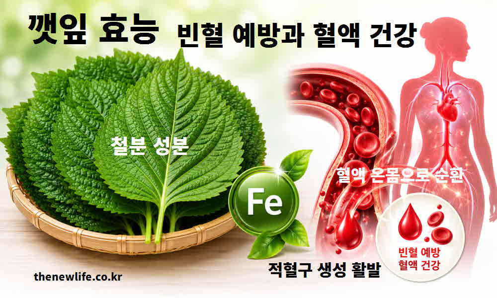 깻잎 효능 빈혈 예방 혈액 건강