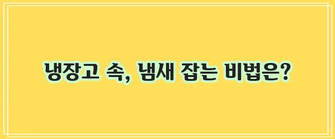 냉장고냄새 강력탈취제 종류 알아보기
