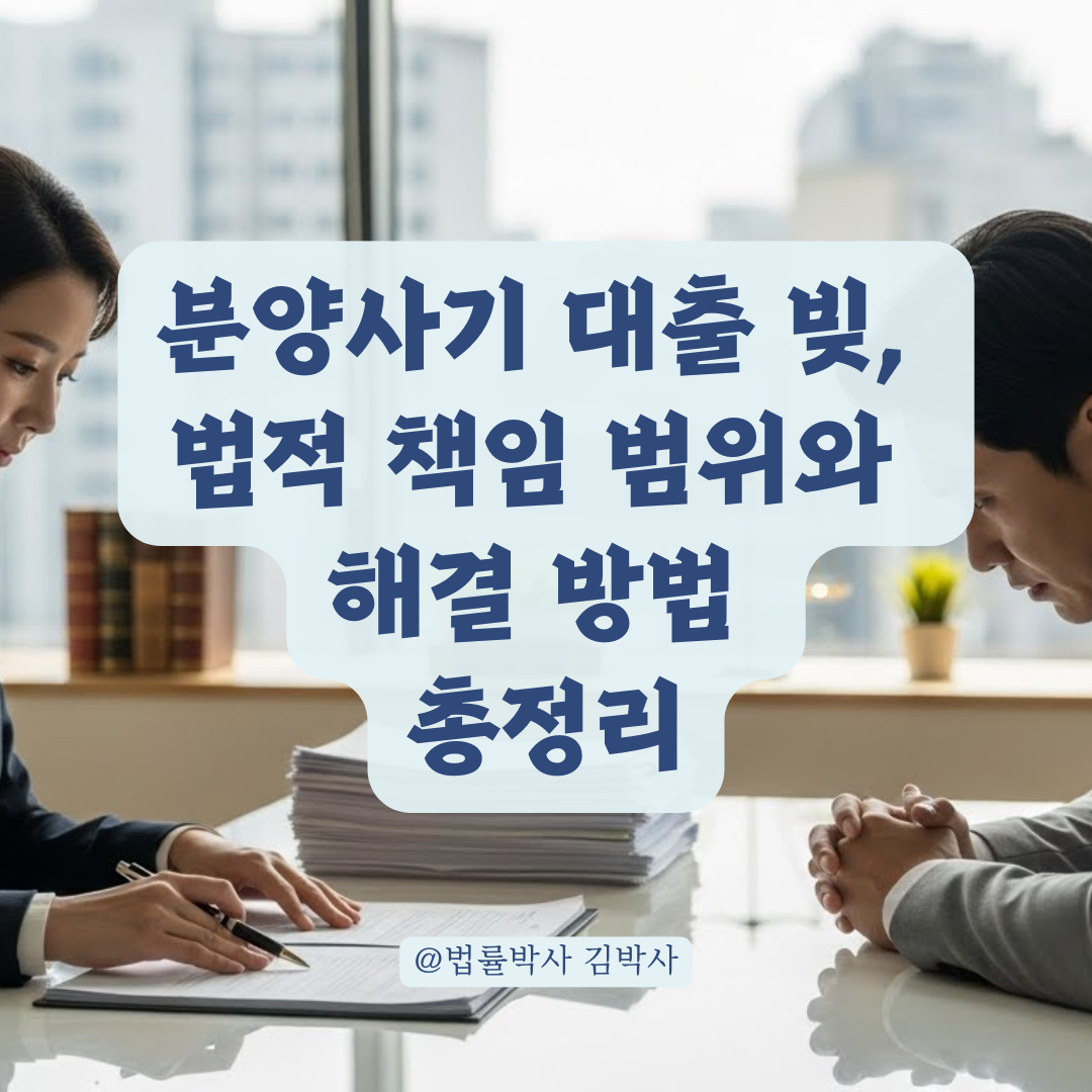 분양사기 당했는데 대출 독촉까지? 법적 책임 범위와 해결 방법 총정리.