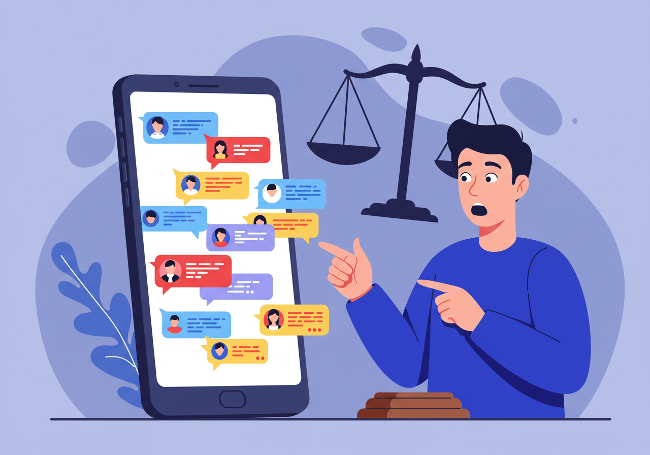 악성 댓글로 인한 법적 처벌 사례 설명 이미지