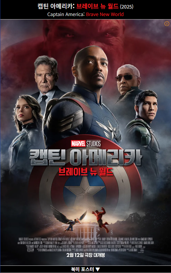 마블영화_캡틴 아메리카: 브레이브 뉴 월드 (Captain America: Brave New World, 2025)