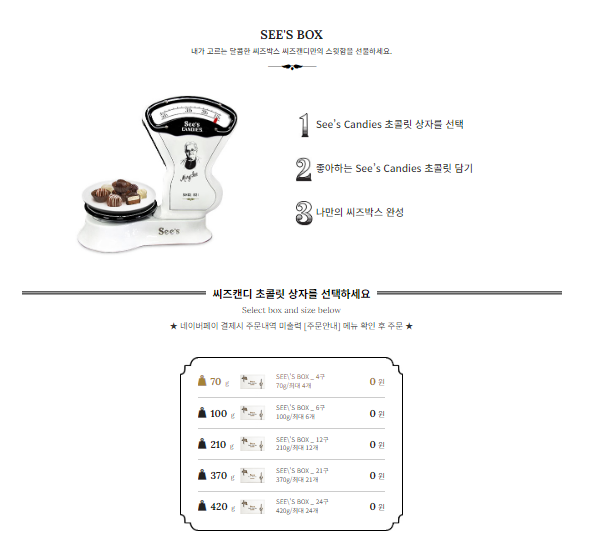 See's CANDIES' 초콜릿