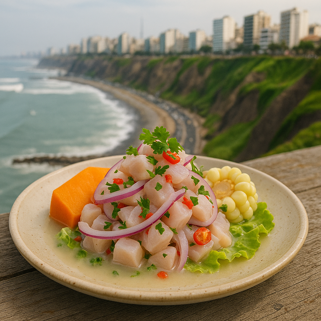 리마의 대표음식 세비체 음식 사진