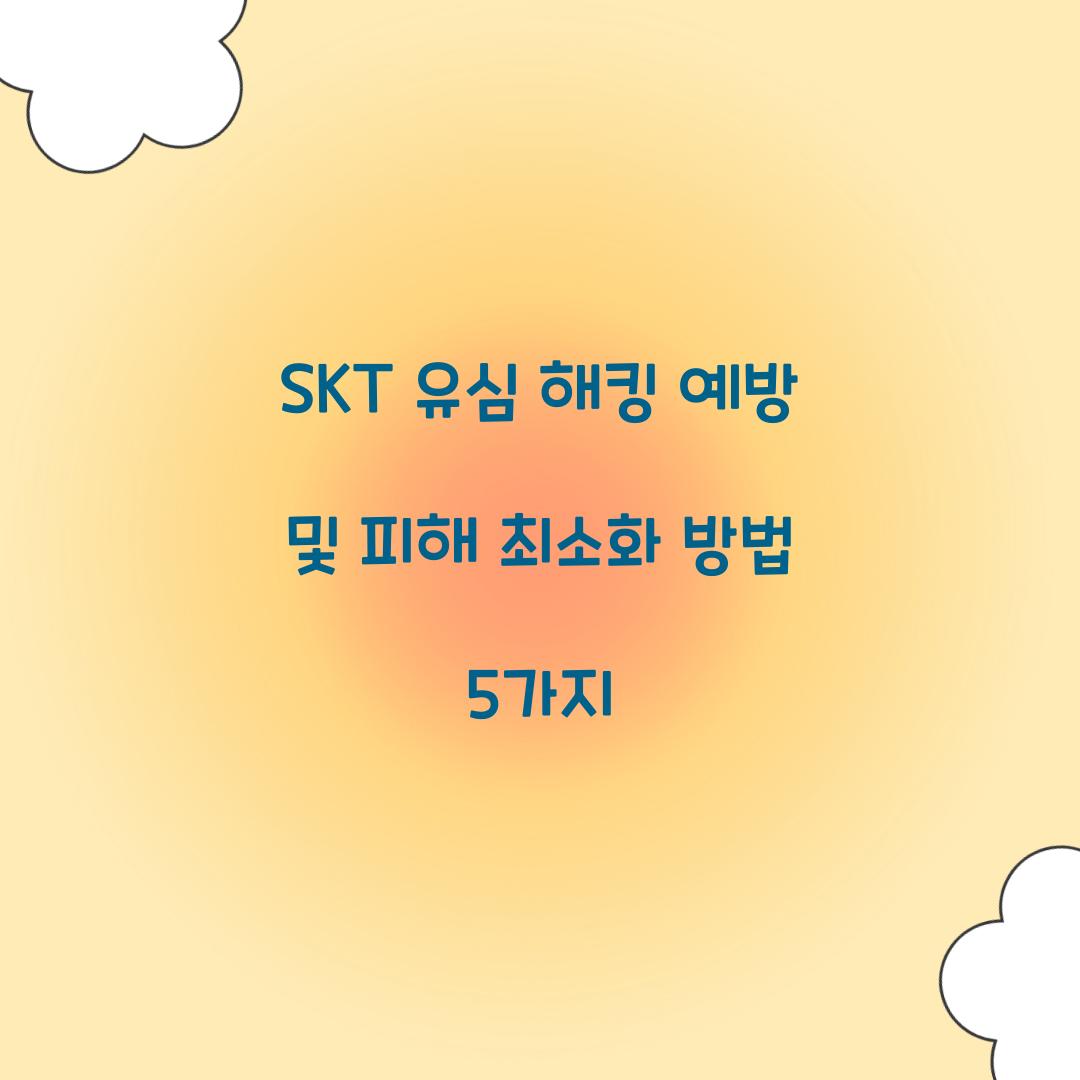 SKT 유심 해킹 예방