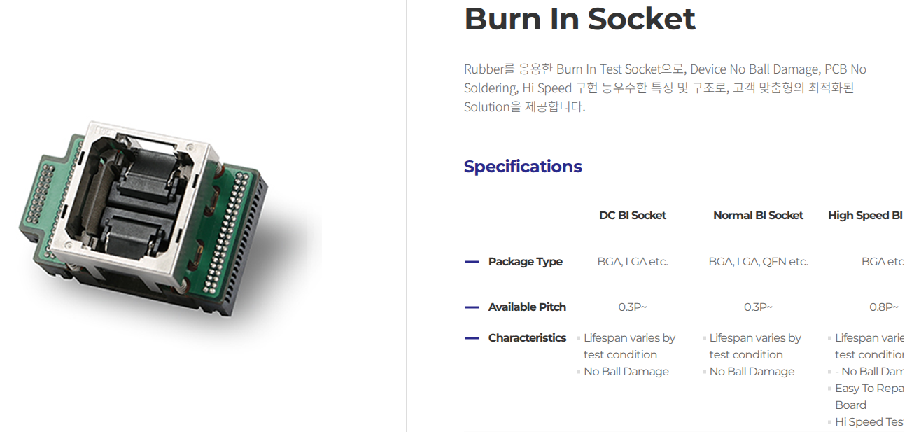 ISC socket 제품