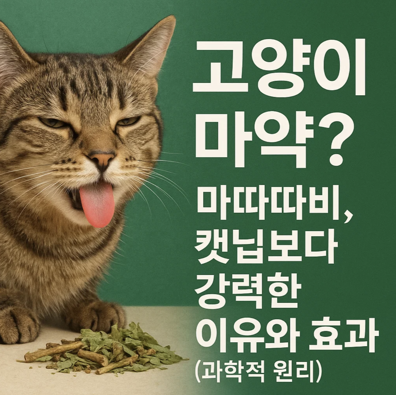 고양이 마약? 마따따비, 캣닢보다 강력한 이유와 효과 (과학적 원리)