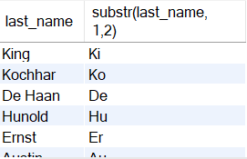 substr 함수 예시 2